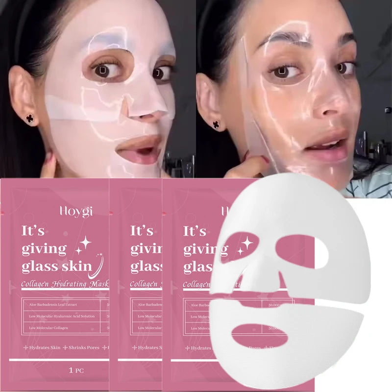 1/3/5/10PCS Collagen Face Mask Moisturizing Oil-Control Brightening Skincare Hydrating Shrink Pores Sheet Mask Beauty Skin Care