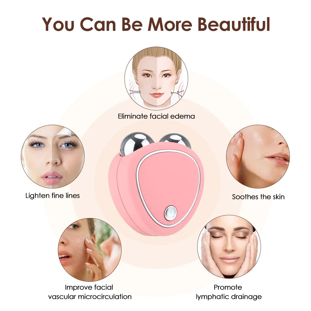 3D Micro Current Beauty Skin Electric Face Massager 3 Gears At Home Mini Microcurrent Device For Anti Aging And Wrinkle Reducer