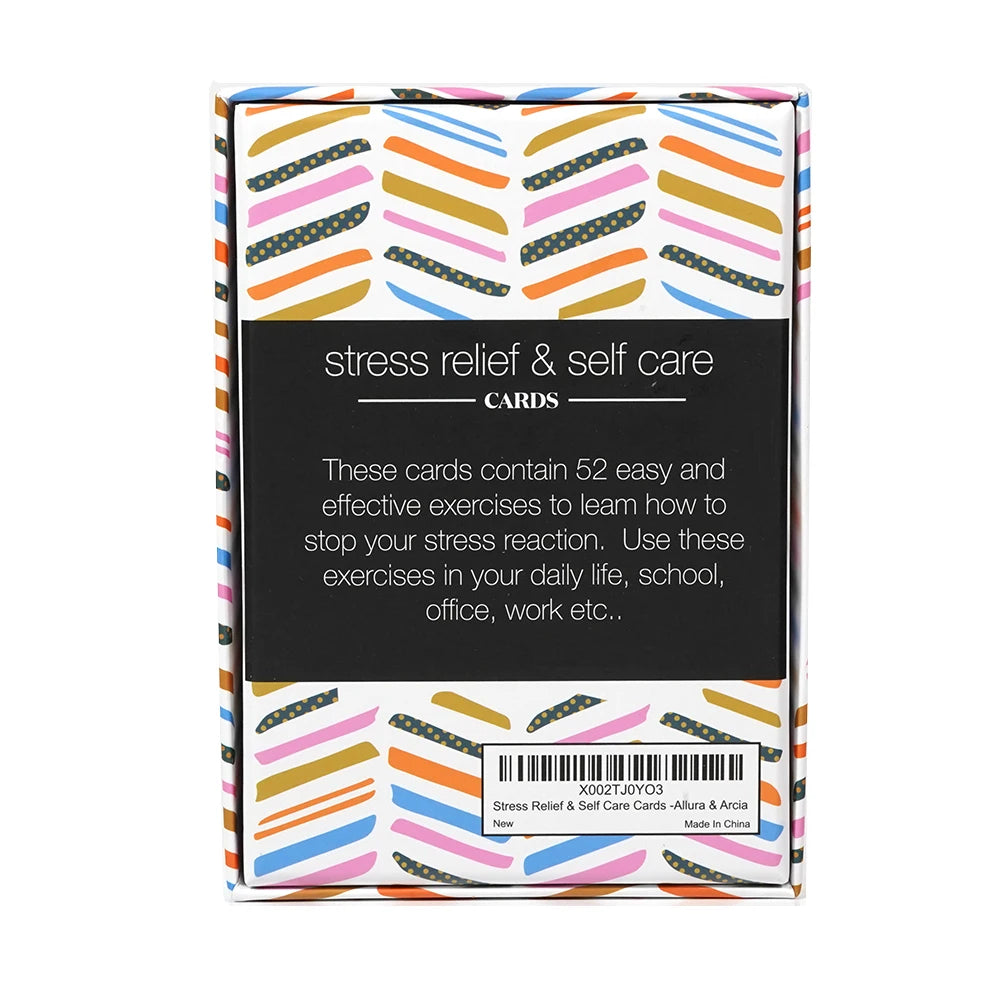 52 Stress Less & Self Care Cards Game Mindfulness Meditation Exercises Anxiety Relief Relaxation