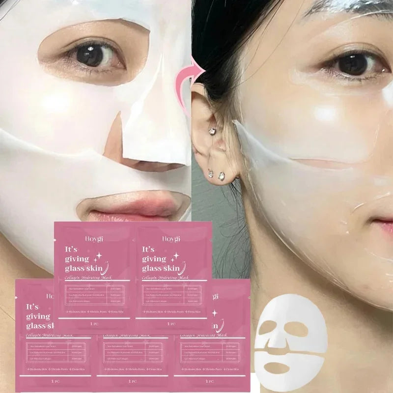 1/3/5/10PCS Collagen Face Mask Moisturizing Oil-Control Brightening Skincare Hydrating Shrink Pores Sheet Mask Beauty Skin Care