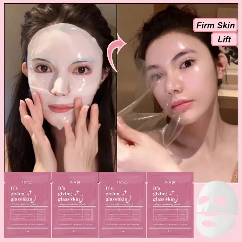 1/3/5/10PCS Collagen Face Mask Moisturizing Oil-Control Brightening Skincare Hydrating Shrink Pores Sheet Mask Beauty Skin Care