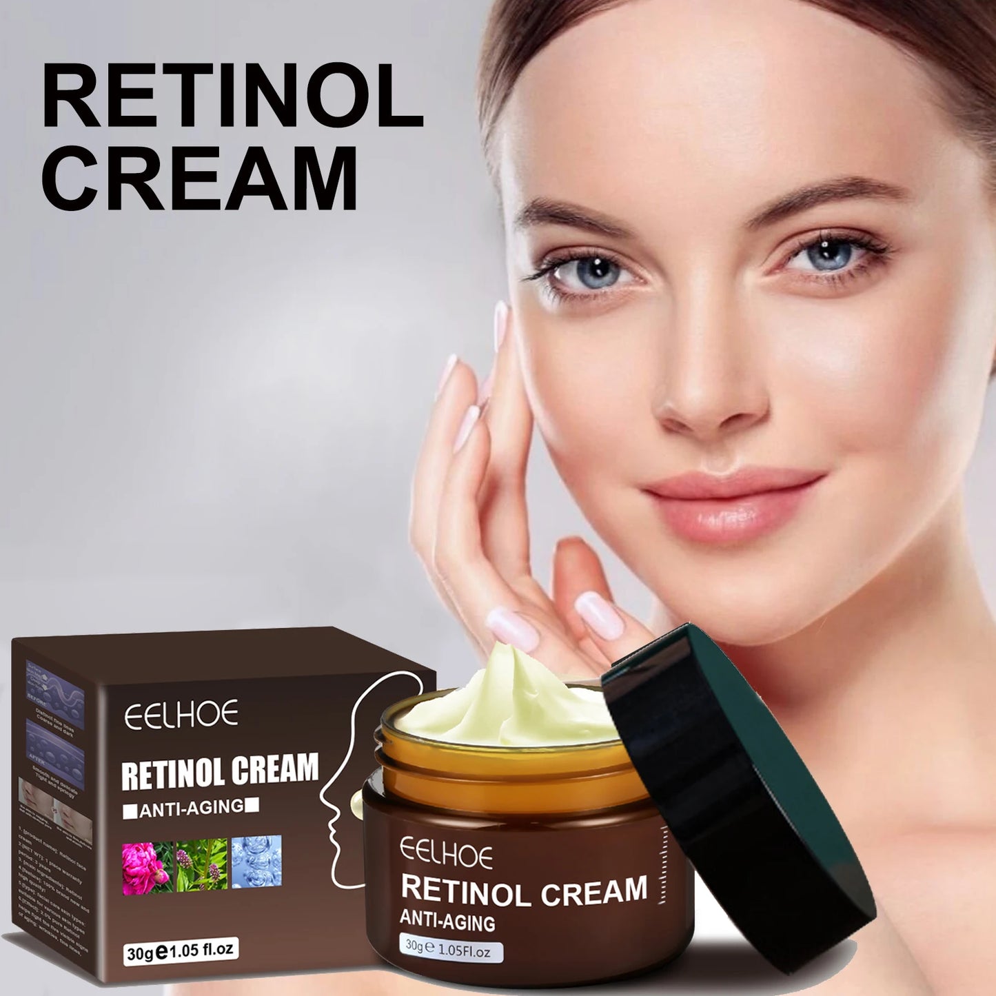 Retinol Wrinkle Remover Face Cream Firming Lifting Anti Aging Fade Fine Lines Moisturizing Whitening Skin Care Korean Cosmetics