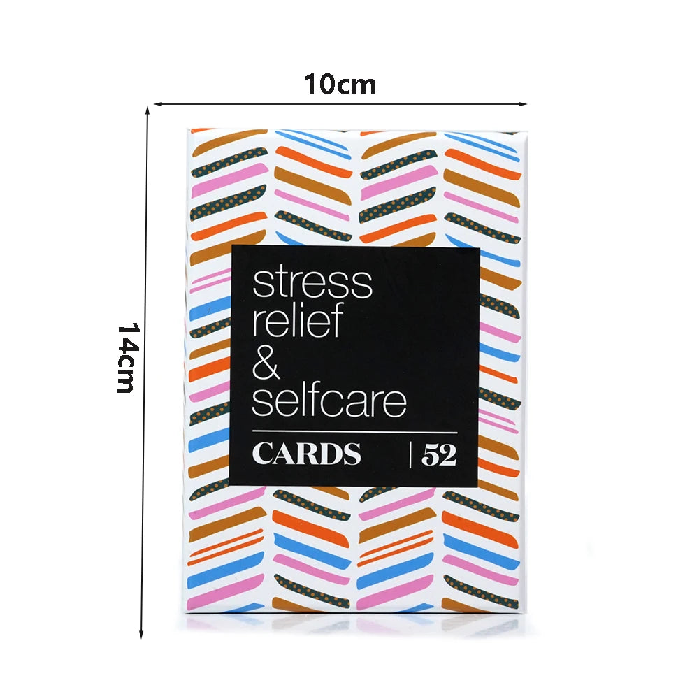 52 Stress Less & Self Care Cards Game Mindfulness Meditation Exercises Anxiety Relief Relaxation