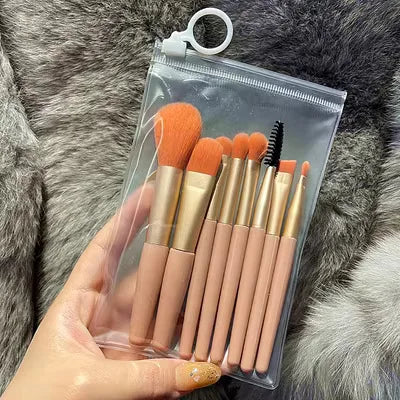 13purpleflower holly leaf makeup brush suit soft hair face powder highlight blush brush eye shadow brush full set of beauty tool