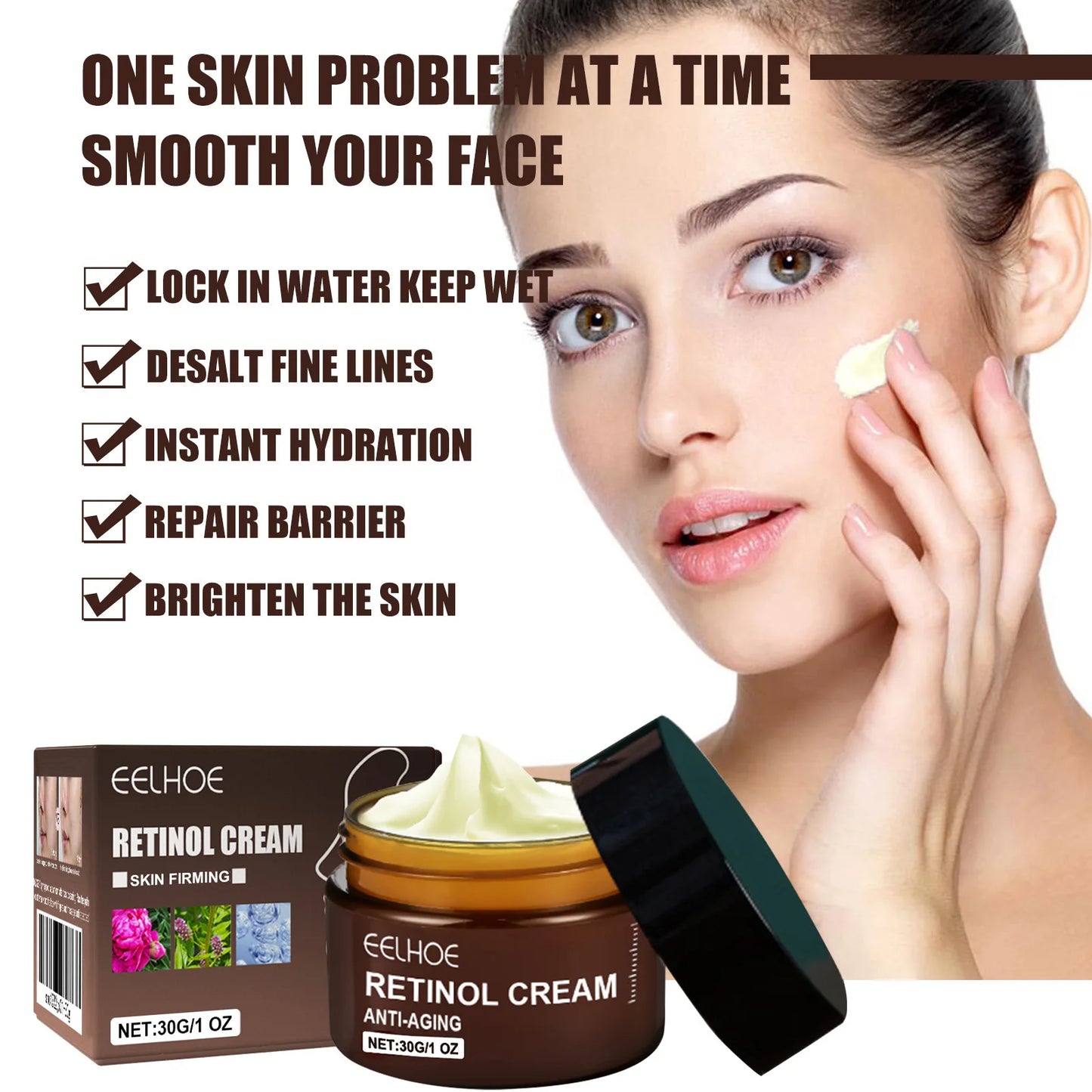 Retinol Wrinkle Remover Face Cream Firming Lifting Anti Aging Fade Fine Lines Moisturizing Whitening Skin Care Korean Cosmetics