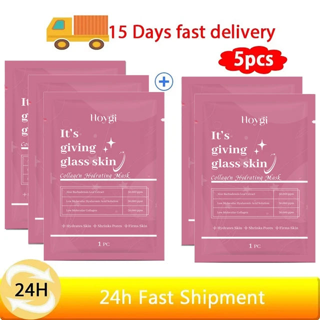 1/3/5/10PCS Collagen Face Mask Moisturizing Oil-Control Brightening Skincare Hydrating Shrink Pores Sheet Mask Beauty Skin Care