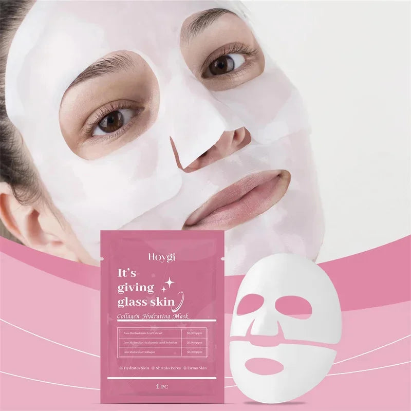 1/3/5/10PCS Collagen Face Mask Moisturizing Oil-Control Brightening Skincare Hydrating Shrink Pores Sheet Mask Beauty Skin Care