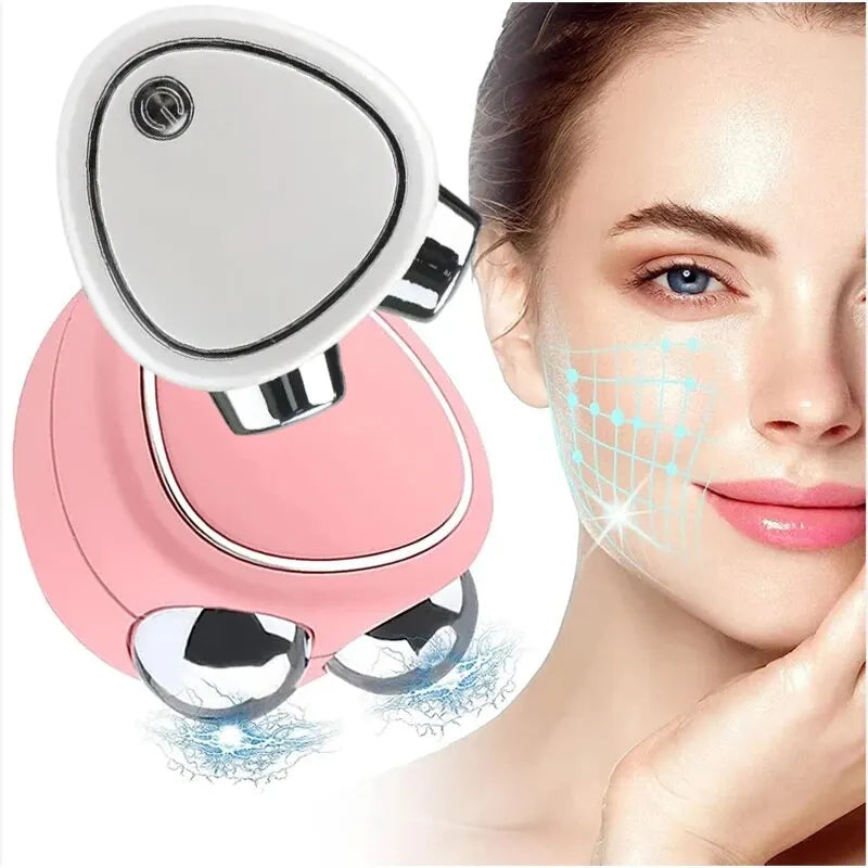 3D Micro Current Beauty Skin Electric Face Massager 3 Gears At Home Mini Microcurrent Device For Anti Aging And Wrinkle Reducer