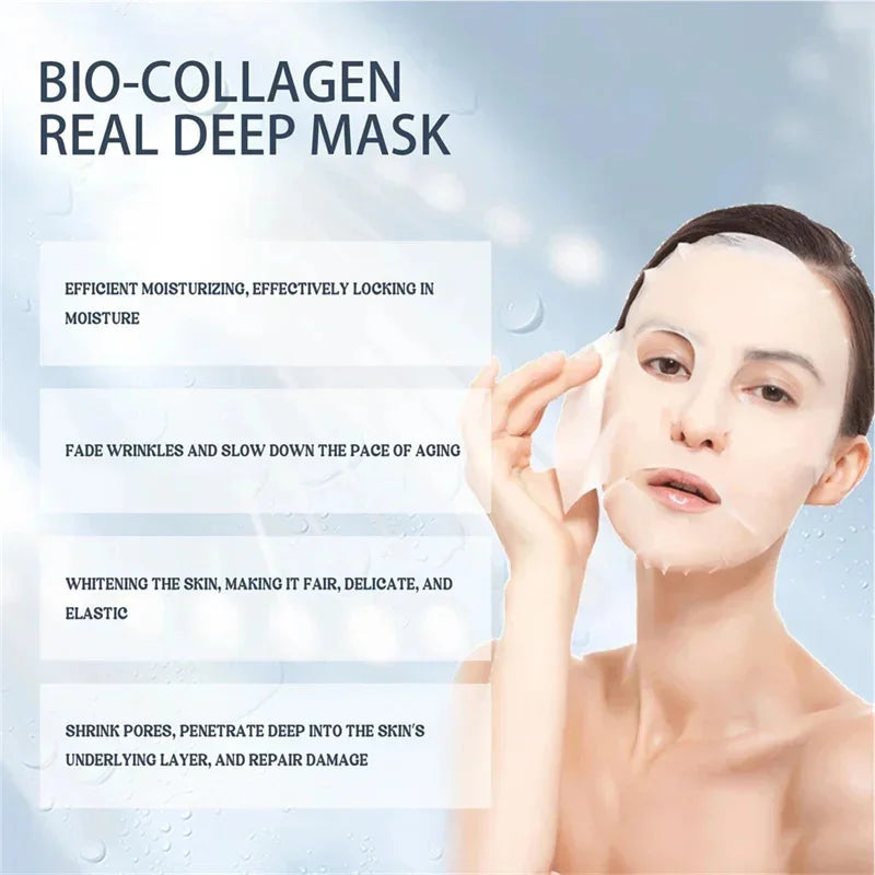 1/3/5/10PCS Collagen Face Mask Moisturizing Oil-Control Brightening Skincare Hydrating Shrink Pores Sheet Mask Beauty Skin Care