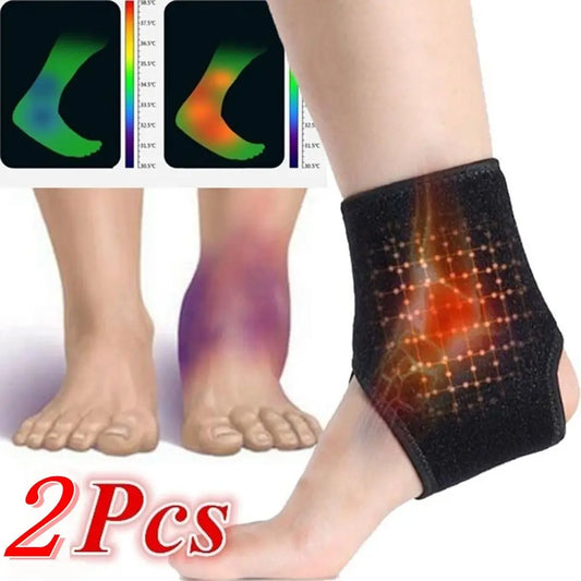 Ankle Support Protector Brace Belt Magnetic Self heating Therapy Foot Health Care Adjustable Compression Straps